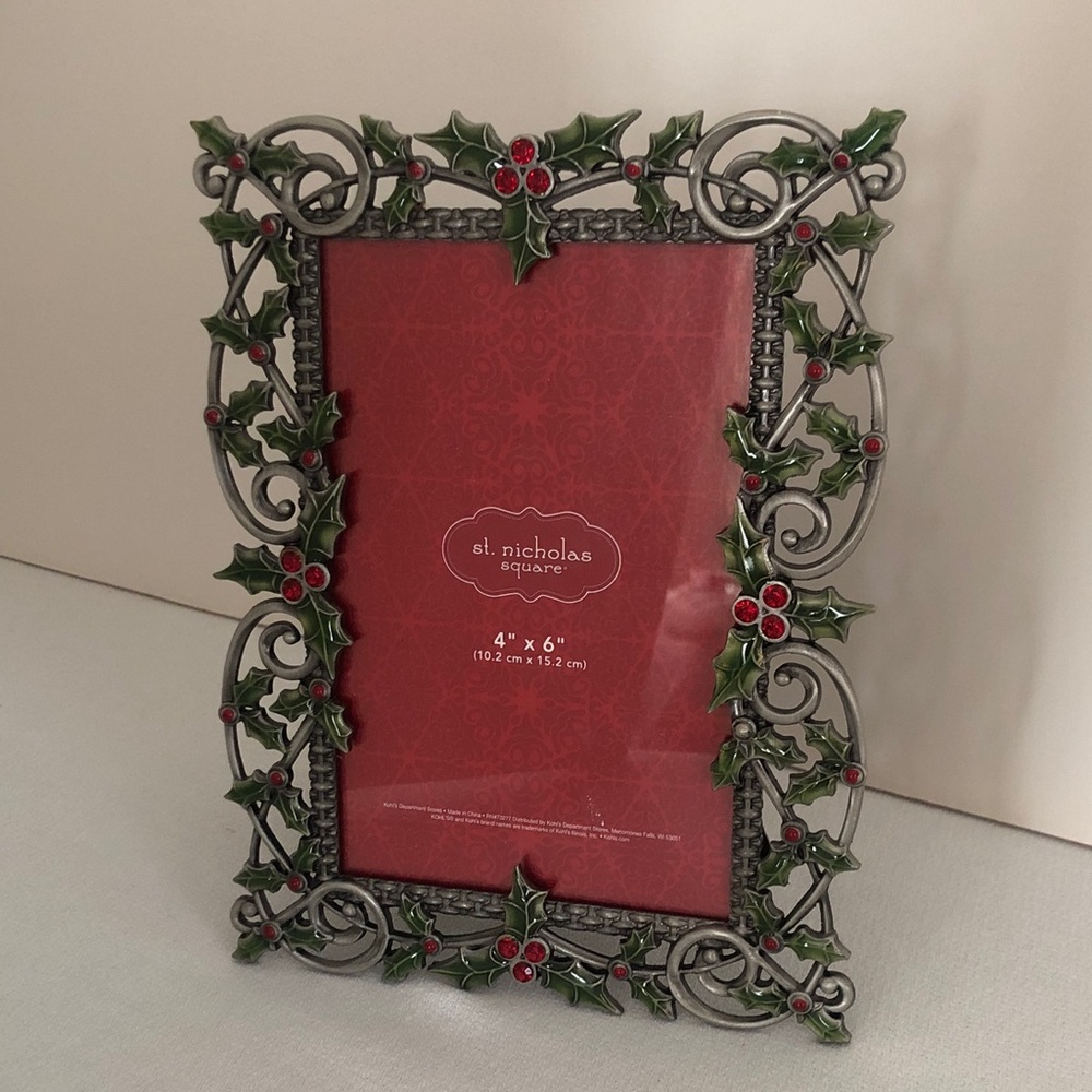 St. Nicholas Square Festive Holly Frame